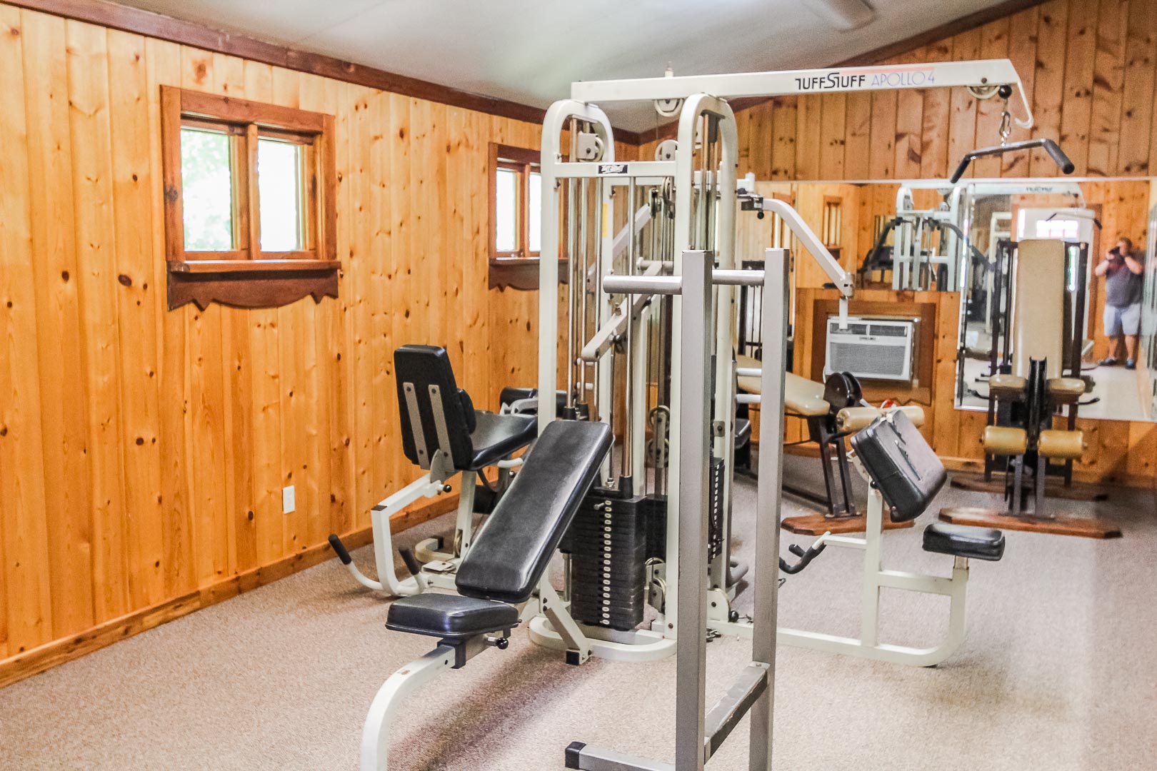 A fully equipped exercise room  at VRI's Alpine Crest Resort in Georgia.